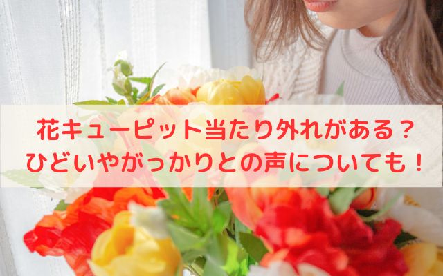 花キューピット当たり外れがある？ひどいやがっかりとの声についても！
